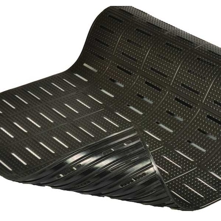 Antifatigue Runner, Nitrile Rubber, Drainage Holes, 3 ft W x 20 ft L, Black MPN:8RVX6