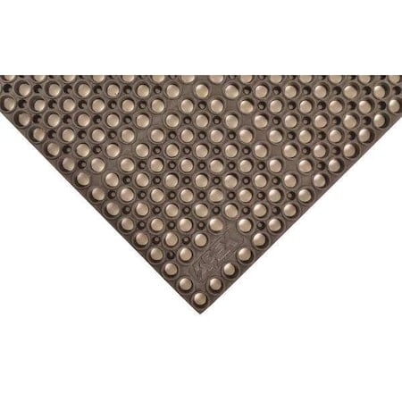 Antifatigue Mat, Nitrile Rubber, Drainage Holes, 39 in W x 29 in L, Black MPN:T12S3929BL