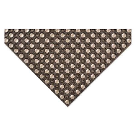 Antifatigue Mat, 4 ft L x 3 ft W, 3/4 in Thickness, Rubber, Mini-Diamond Studded Top, Black MPN:T25S0034BL