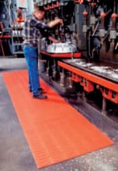 Anti-Fatigue Mat: 60' Long, 3' Wide, 3/8 Thick, Nitrile Rubber, Beveled Edges, Heavy-Duty MPN:755R0036BL
