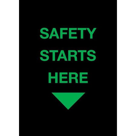 194 Safety Starts Here Vertical 3X5 Black MPN:194SSH35BL