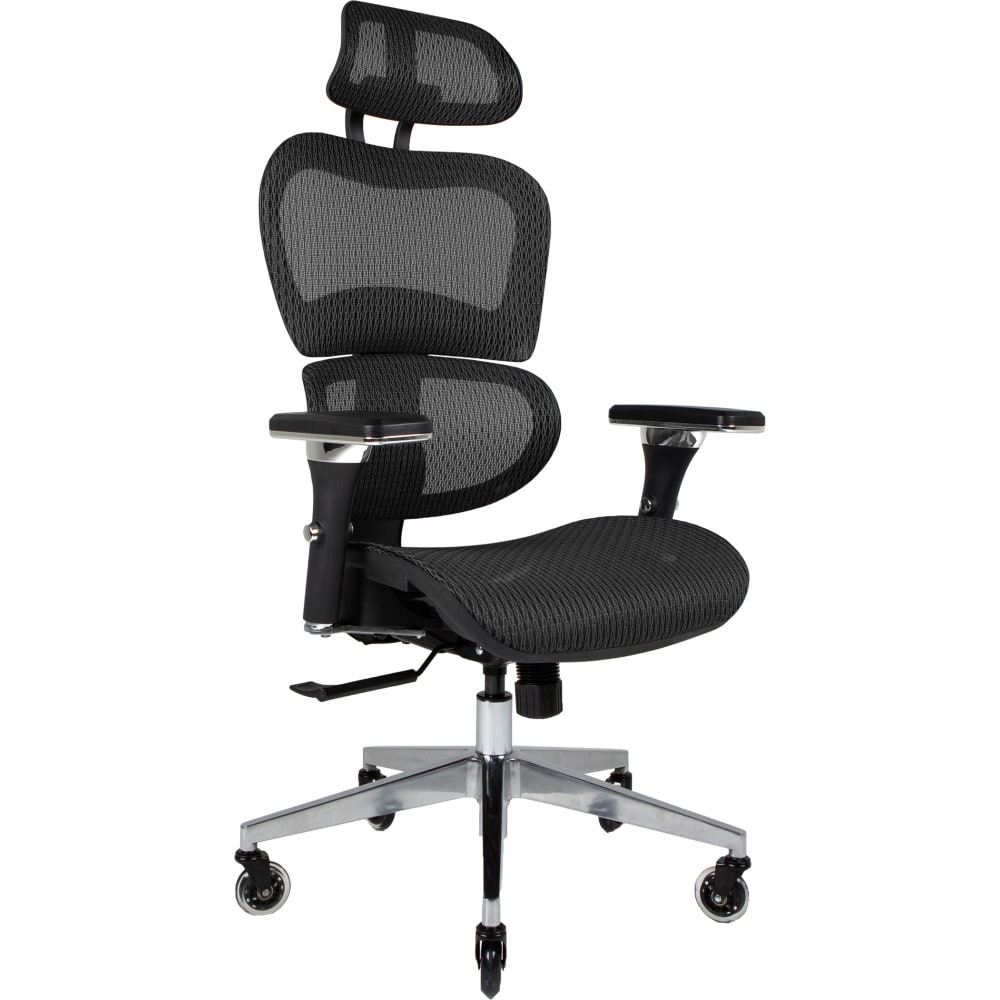 Nouhaus Ergo3D Ergonomic Fabric High-Back Office Chair, Black Coffee MPN:NHO-0001BL-V2
