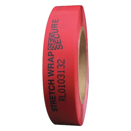 Tamper Evident Tape, Polyester, Red, 1inW MPN:PVT1R-100D-250