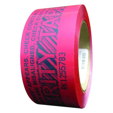 Tamper Evident Tape, Polyester, Red, 2inW MPN:PVT2R-217D-180