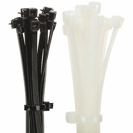 Cable Tie, 7-1/2 in L, 2 in Max Bundle Dia., Black, Nylon 6/6, 50 lb Strength MPN:7500-SB