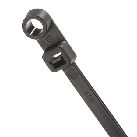 Cable Tie, 6 in L, 1-1/2 in Max Bundle Dia., Black, Nylon 6/6, 30 lb Strength MPN:GRP-M630B