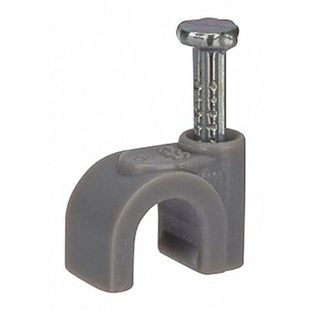 Cable Clip, Polyethylene, 0.236 in Bundle Dia., Gray MPN:PNC-236G