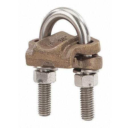 U-Bolt Ground Clamp, 1 Cond, 2/0-4 AWG MPN:UC-108