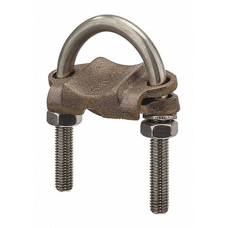 U-Bolt Ground Clamp, 1 Cond, 1-1/2