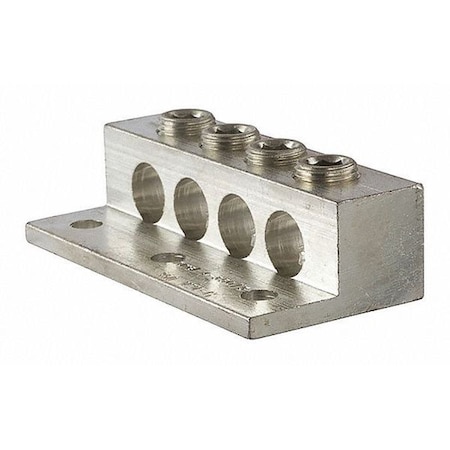 Mechanical Lug, 350 kcmil Max, 4 Conductor, 3 Hole, Aluminum MPN:4-350T3