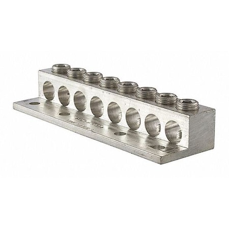 Mechanical Lug, 350 kcmil Max, 8 Conductor, 4 Hole, Aluminum MPN:8-350T4