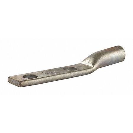 Two-Hole Compression Lug, 1/0 AWG Max, 1 to 2 in Stud, Standard Barrel, Aluminum, Tan MPN:AL1/0N