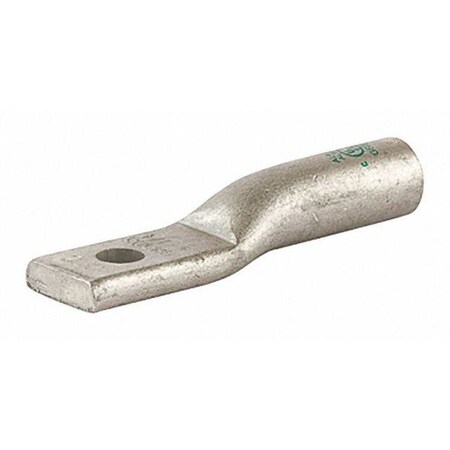 One-Hole Compression Lug, 4 AWG Max, Standard Barrel, Aluminum, Green MPN:AL4-14