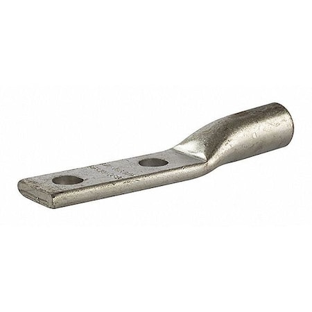 Two-Hole Compression Lug, 4/0 AWG Max, 1 to 2 in Stud, Standard Barrel, Aluminum, White MPN:AL4/0N