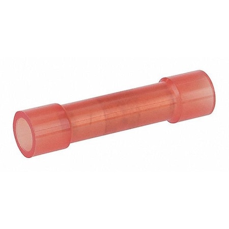 Butt Splice Wire Connector, 18 AWG Max, Red, Nylon Insulation, 600 V MPN:B22-N