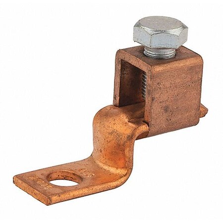 One-Hole Compression Lug, 3/0-4 AWG Max, Standard Barrel, Copper, None MPN:DE713