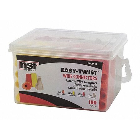 Twist-On Wire Connector, Multicolored, Thermoplastic Insulation, 600 V MPN:ET-CP-12