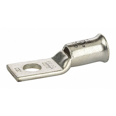 One-Hole Compression Lug, 2/0 AWG Max, Short Barrel, Copper, Black MPN:GL2038B