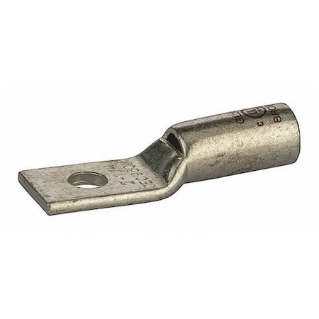 One-Hole Compression Lug, 2 AWG Max, Short Barrel, Copper, Brown MPN:GL214