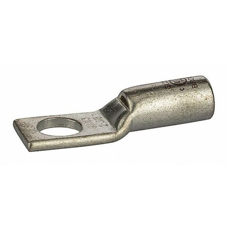 One-Hole Compression Lug, 2 AWG Max, Short Barrel, Copper, Brown MPN:GL238