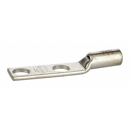 Two-Hole Compression Lug, 2 AWG Max, Short Barrel, Copper, Brown MPN:GL2N-38