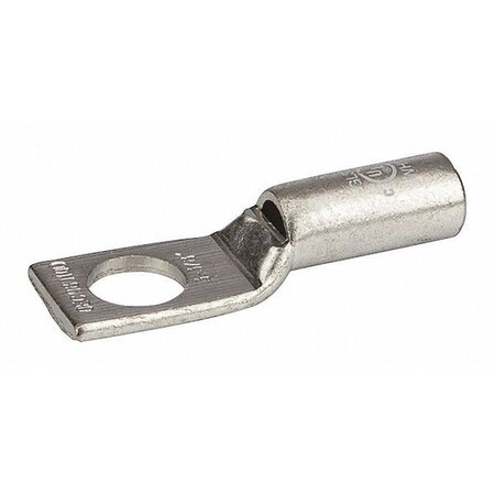 One-Hole Compression Lug, 3 AWG Max, Short Barrel, Copper, White MPN:GL338