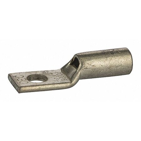 One-Hole Compression Lug, 4 AWG Max, Short Barrel, Copper, Gray MPN:GL414