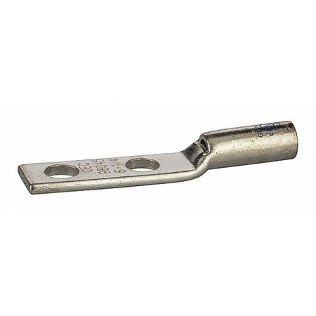 Two-Hole Compression Lug, 6 AWG Max, Short Barrel, Copper, Blue MPN:GL6N-141