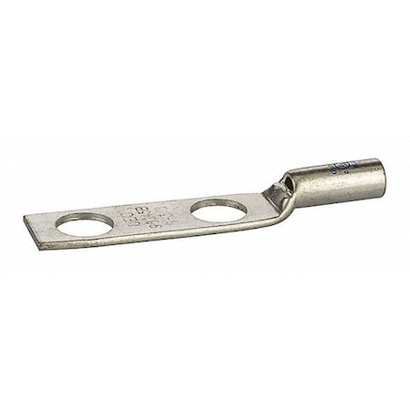 Two-Hole Compression Lug, 6 AWG Max, Short Barrel, Copper, Blue MPN:GL6N-38
