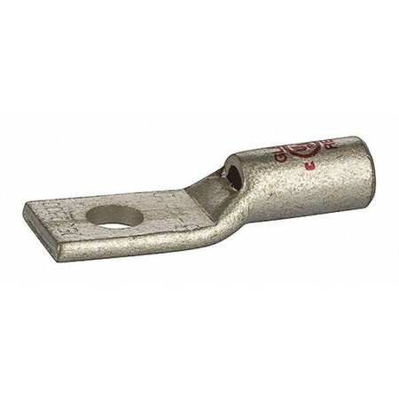 One-Hole Compression Lug, 8 AWG Max, #10 Stud, Short Barrel, Copper, Red MPN:GL810