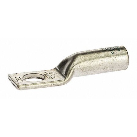 One-Hole Compression Lug, 1 AWG Max, Long Barrel, Copper, Green MPN:L138