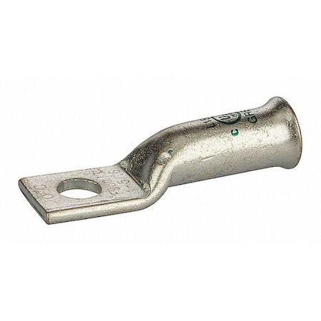 One-Hole Compression Lug, 1 AWG Max, Long Barrel, Copper, Green MPN:L156B