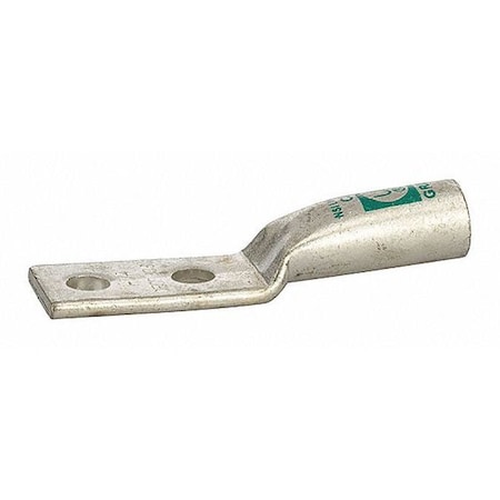 Two-Hole Compression Lug, 1 AWG Max, Long Barrel, Copper, Green MPN:L1N-141