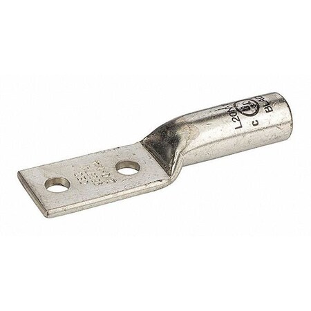 Two-Hole Compression Lug, 2/0 AWG Max, Long Barrel, Copper, Black MPN:L20N-142