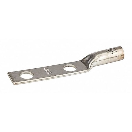 Two-Hole Compression Lug, 2/0 AWG Max, 1 to 2 in Stud, Long Barrel, Copper, Black MPN:L20N