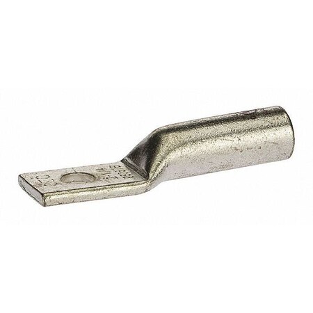 One-Hole Compression Lug, 2 AWG Max, Long Barrel, Copper, Brown MPN:L214