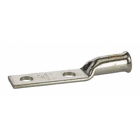 Two-Hole Compression Lug, 250 MCM Max, 1 to 2 in Stud, Long Barrel, Copper, Yellow MPN:L250NB