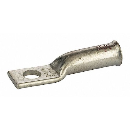 One-Hole Compression Lug, 2 AWG Max, Long Barrel, Copper, Brown MPN:L256B