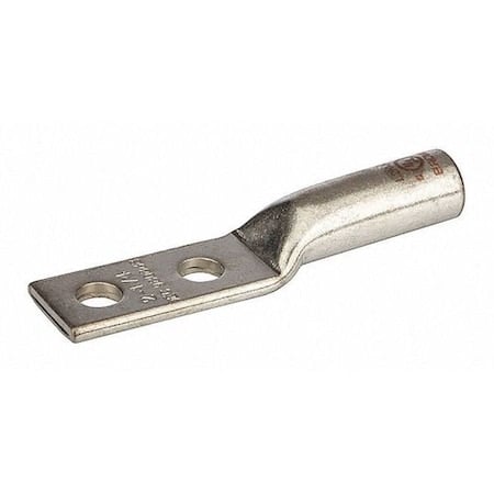 Two-Hole Compression Lug, 2 AWG Max, Long Barrel, Copper, Brown MPN:L2N-141