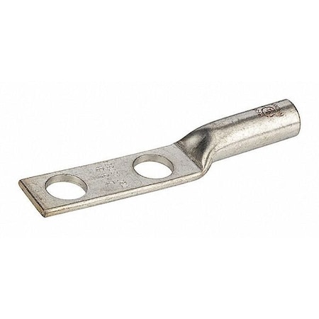 Two-Hole Compression Lug, 2 AWG Max, Long Barrel, Copper, Brown MPN:L2N-38