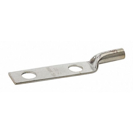 Two-Hole Compression Lug, 2 AWG Max, 1 to 2 in Stud, Long Barrel, Copper, Brown MPN:L2N