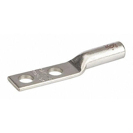 Two-Hole Compression Lug, 2 AWG Max, Long Barrel, Copper, Brown MPN:L2N-56