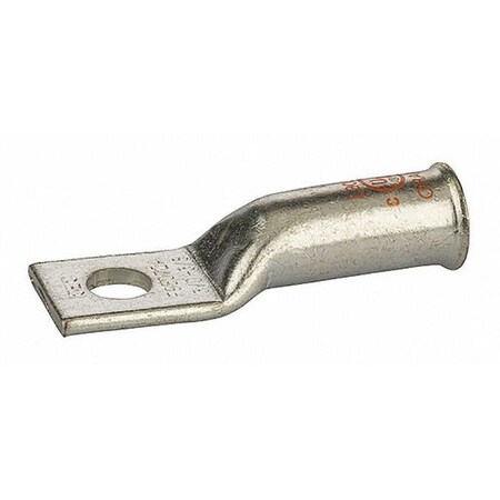 One-Hole Compression Lug, 3/0 AWG Max, Long Barrel, Copper, Orange MPN:L3038B