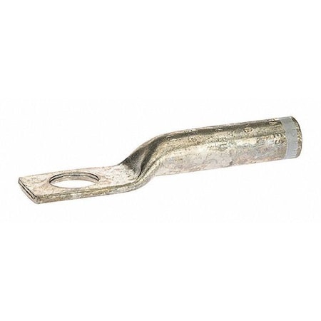 One-Hole Compression Lug, 3 AWG Max, Long Barrel, Copper, White MPN:L338