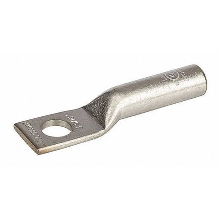 One-Hole Compression Lug, 3 AWG Max, Long Barrel, Copper, White MPN:L356