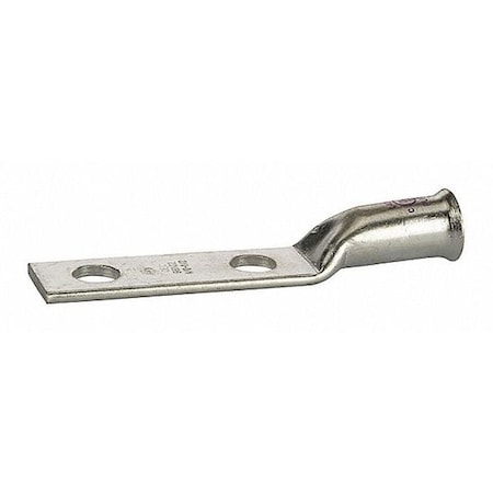 Two-Hole Compression Lug, 4/0 AWG Max, 1 to 2 in Stud, Long Barrel, Copper, Purple MPN:L40NB