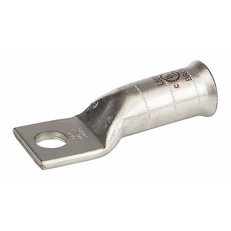 One-Hole Compression Lug, 500 MCM Max, Long Barrel, Copper, Brown MPN:L50058B