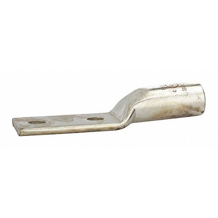 Two-Hole Compression Lug, 500 MCM Max, 1 to 2 in Stud, Long Barrel, Copper, Brown MPN:L500N