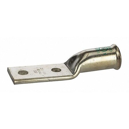 Two-Hole Compression Lug, 600 MCM Max, Long Barrel, Copper, Green MPN:L600NB