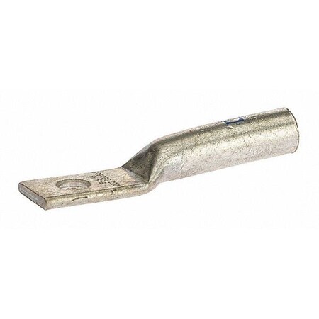 One-Hole Compression Lug, 6 AWG Max, #10 Stud, Long Barrel, Copper, Blue MPN:L610